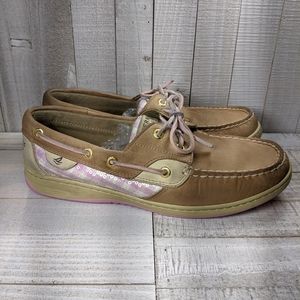 Sperry Top Sider Pink White Plaid Women's